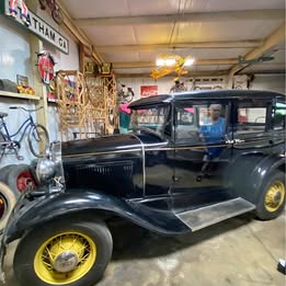 RESTORED 1930 Model A Black Ford 4-door Sedan