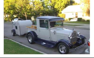 1928 Ford model A street Rod & trailer