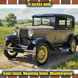 Metal Sign - 1931 Ford Model A 2 Oil Painting - 14x10