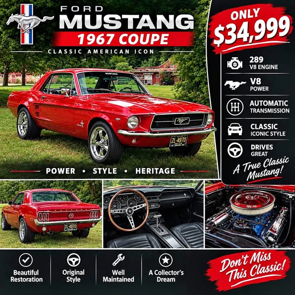 1967 Ford Mustang - Coupe 2D