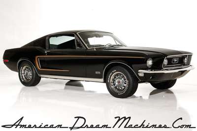 1968 Ford Mustang Black GT Build Sheet #s Match 4-Speed