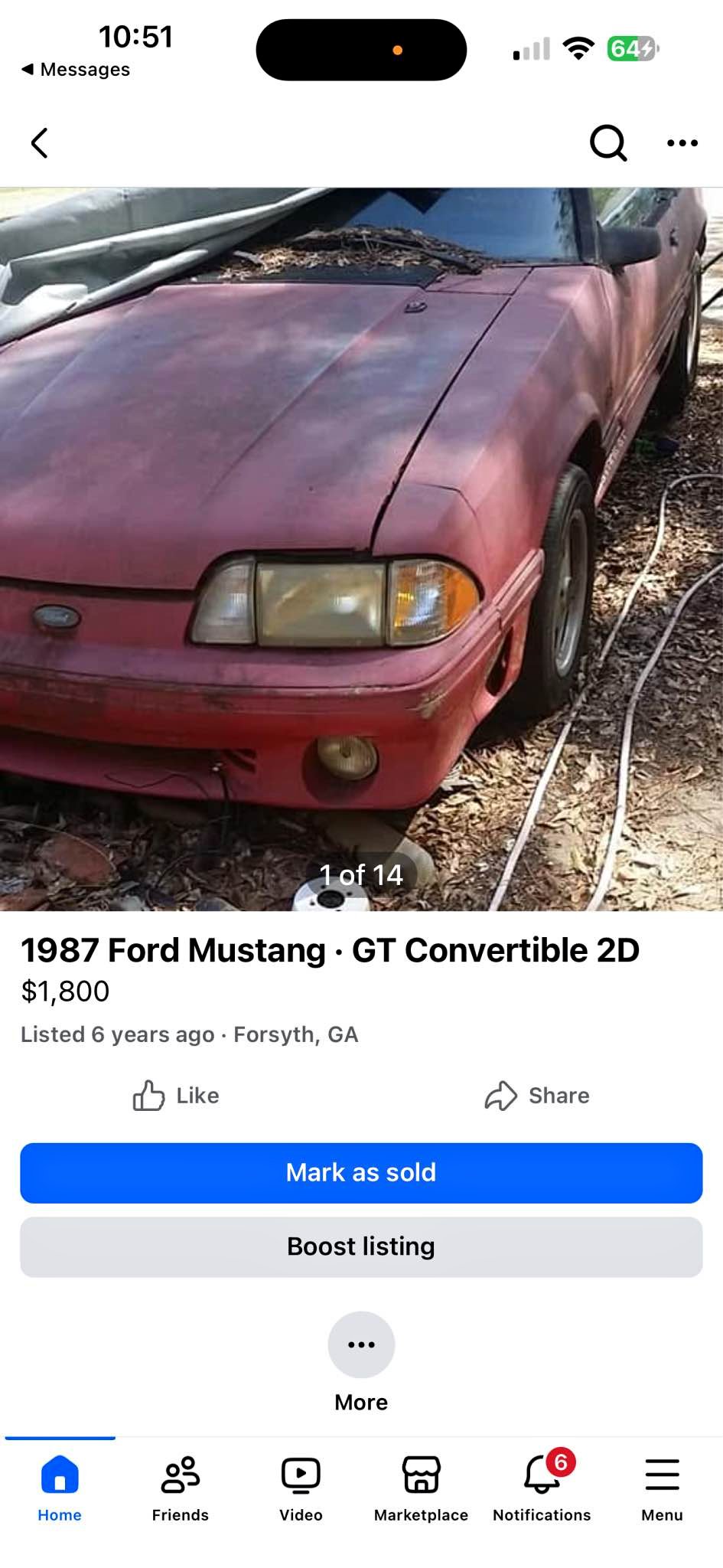 1987 Ford Mustang - Convertible 2D