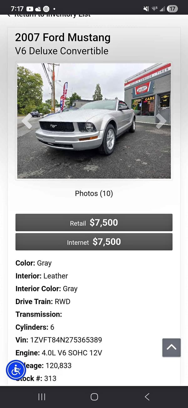 2007 Ford Mustang - Deluxe Convertible 2D