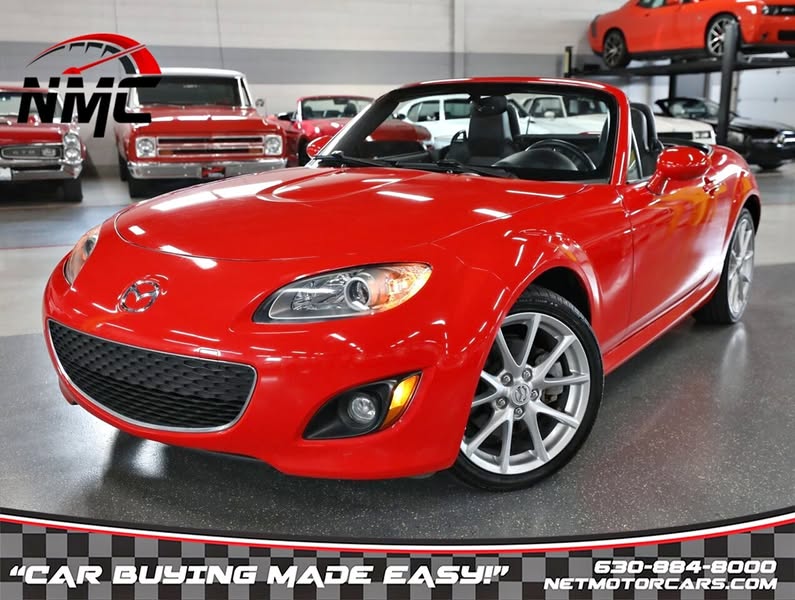 2012 Mazda MX-5 MIATA GRAND TOURING CONVERTIBLE 68K MILES 2.0L I4 158HP IN TRUE RED WITH BLACK INTERIOR AUTOMATIC