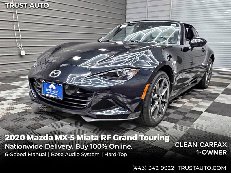 2020 Mazda MX-5 Miata RF Grand Touring 6-Speed Manual Hard-Top Convertible Coupe