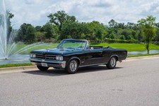 1964 Pontiac Le Mans PHS Docs, Triple Black, GTO Badged, Power Top, Classic