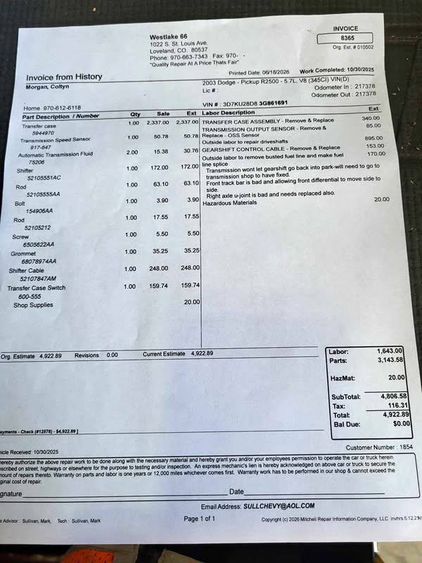 2003 Dodge Ram 2500