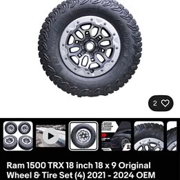 Ram 1500 TRX 18 inch 18 x 9 Original Wheel & 37 Inch Nitto Grappler Tire Set (4) 2021 - 2024 OEM
