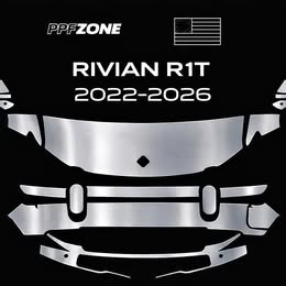 Rivian R1T 2022-2026 PreCut Paint Protection Film Clear Bra PPF Kit 8.5mil (USA Made)