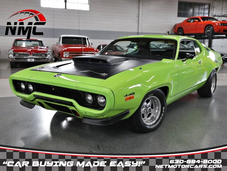 1972 Plymouth ROAD RUNNER TRIBUTE 440 CI BIG BLOCK 727 TORQUEFLITE AUTOMATIC WITH 44K MILES IN GASSY GREEN WITH BLACK LEATHER INTERIOR  ARIZONA CAR