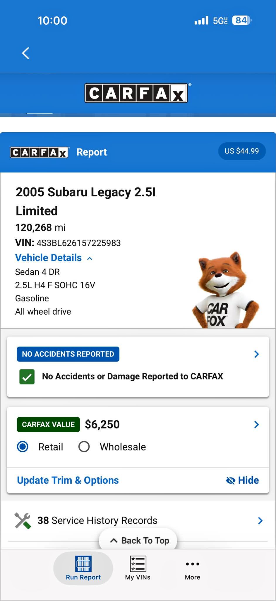 2005 Subaru Legacy - 2.5i Limited Sedan 4D