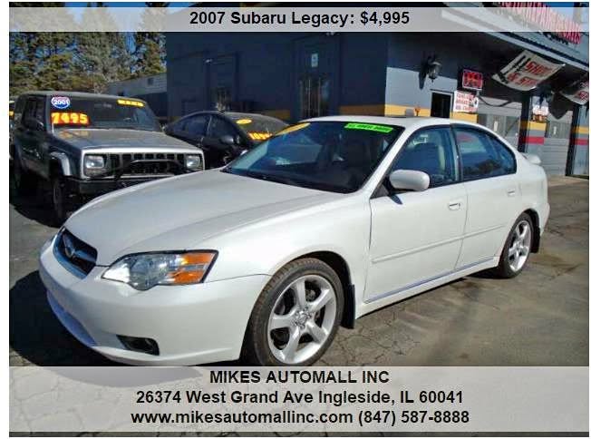 2007 Subaru  LEGACY 2.5I LIMITED. AWD 4dr. 2.5L H4 single overhead camshaft 16v. New Brakes , Newer Tires, Leather , Sunroof . One month warranty on engine and transmission 100\u0025. SPECIAL PRICE.