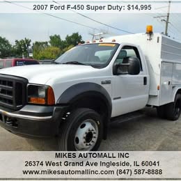 2007 Ford  F-450 Super Duty  4x2 2dr Regular Cab. DRW. 6.0L V8 Turbo disel. Utility Truck. One month warranty on engine and transmission 100\u0025. Excellent Condition!!! Low Miles!!!