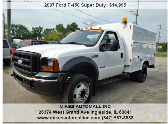 2007 Ford  F-450 Super Duty 4x2 2dr Regular Cab. DRW. 6.0L V8. Turbo diesel. Utility Truck . LOW MILES!!! Excellent Condition !! One month warranty on engine and transmission 100\u0025.