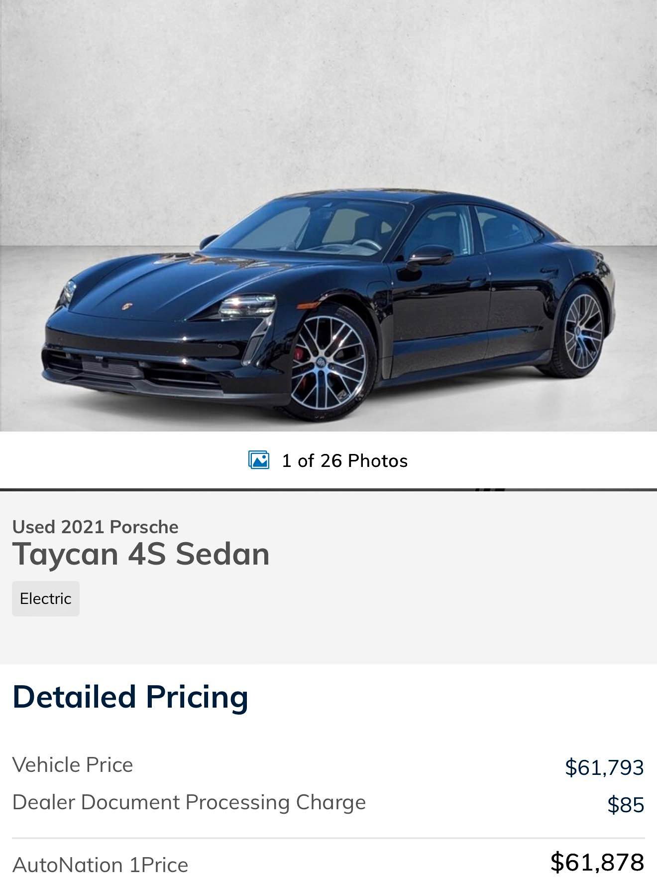 2021 Porsche Porsche Taycan - 4S Sedan 4D