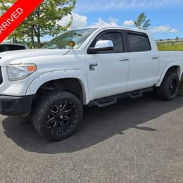 2017 Toyota tundra platinum =  112501 miles