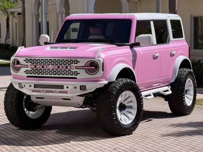 2025 Ford Bronco Pearl Pink Outer Banks Retro Hard Top...
