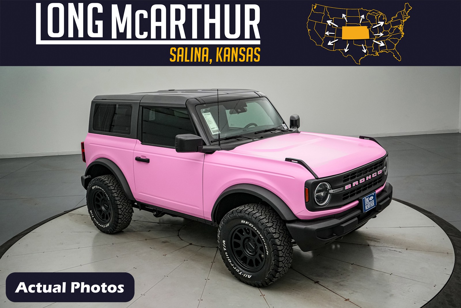 2025 Ford Bronco PINK Vintage 4x4 Hard Top MSRP $55780