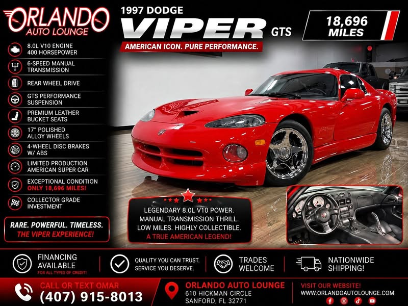 1997 Dodge viper gts v10 8.0 liter 10429