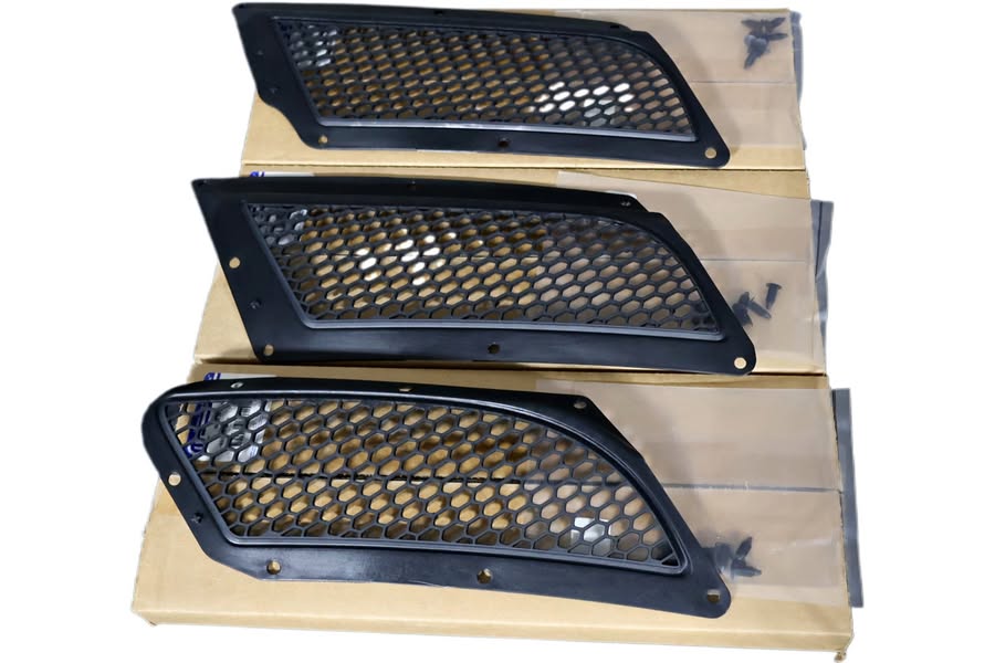 2008-2010 Dodge Viper Acr Srt-10 Hood Screen Vent Set Air Inlet Complete