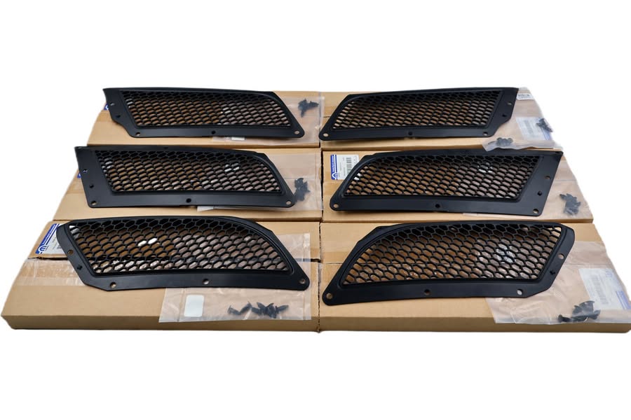 2008-2010 Dodge Viper Acr Srt-10 Hood Screen Vent Set Air Inlet Complete
