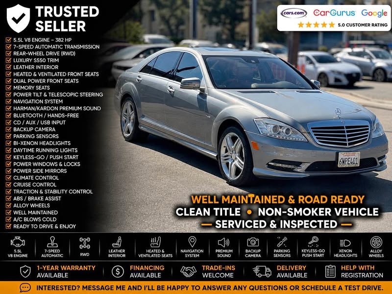 2012 Mercedes-Benz S-Class - 550 SEDAN 4D
