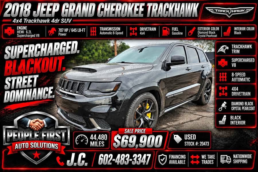 2018 Jeep Grand Cherokee Trackhawk Sport Utility 4D