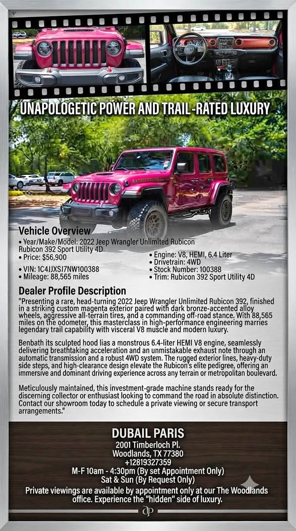 2022 Jeep Wrangler - Rubicon 392 Sport Utility 4D