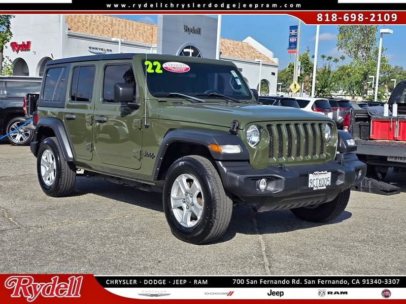 2022 Jeep Wrangler Unlimited Sport S  39121 Miles