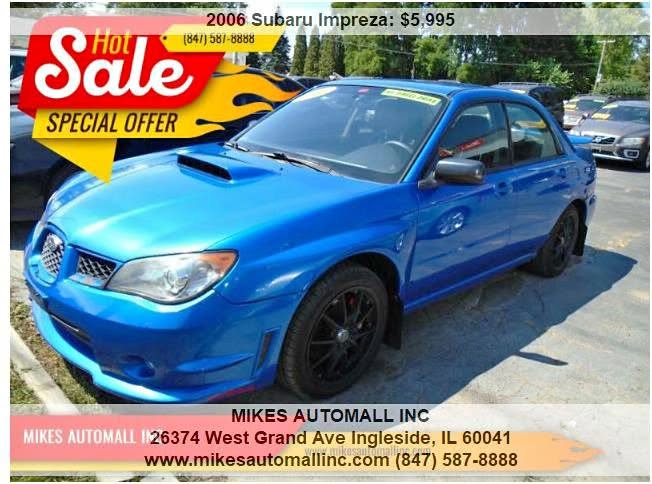 2006 Subaru  Impreza WRX AWD 4dr . 2L TC H4 double overhead cam (DOHC)16V. Manual 5-Speed. New Brakes , Newer Tires , Excellent Condition . One month warranty on engine and transmission 100\u0025.