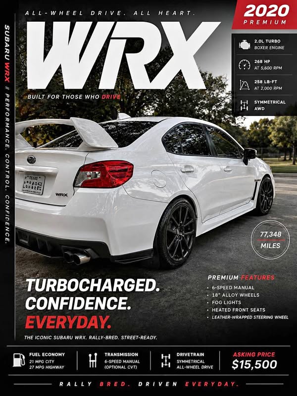 2020 Subaru WRX - WRX Premium Sedan 4D
