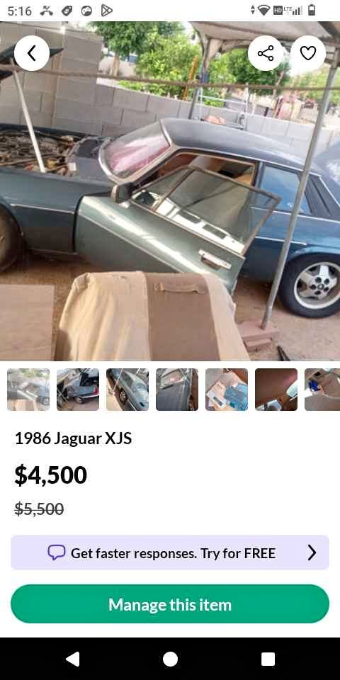 1986 Jaguar xjs v12